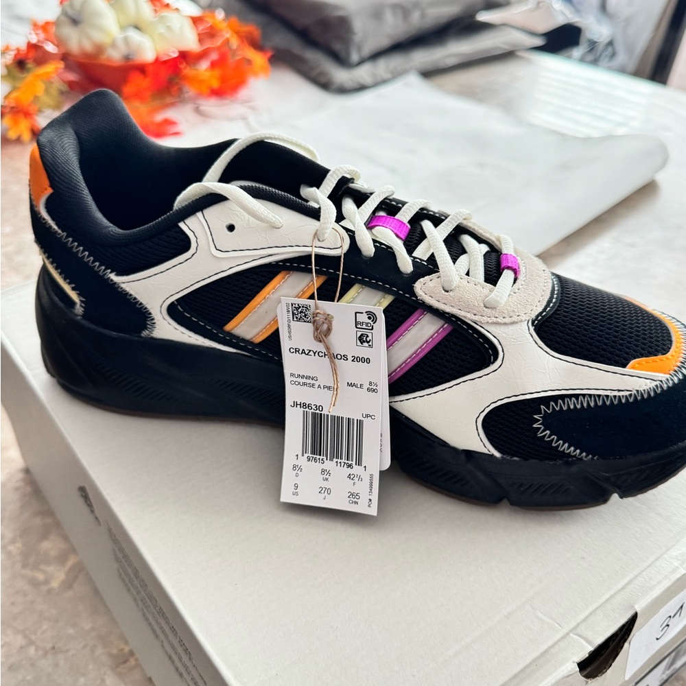 Adidas Crazychaos Sneakers Black White Orange Purple